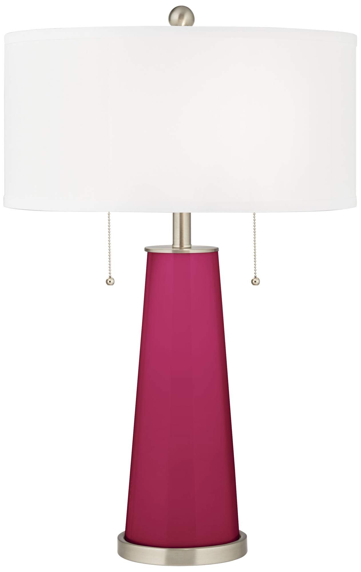 Vivacious Pink Glass Table Lamp - 29 3/4
