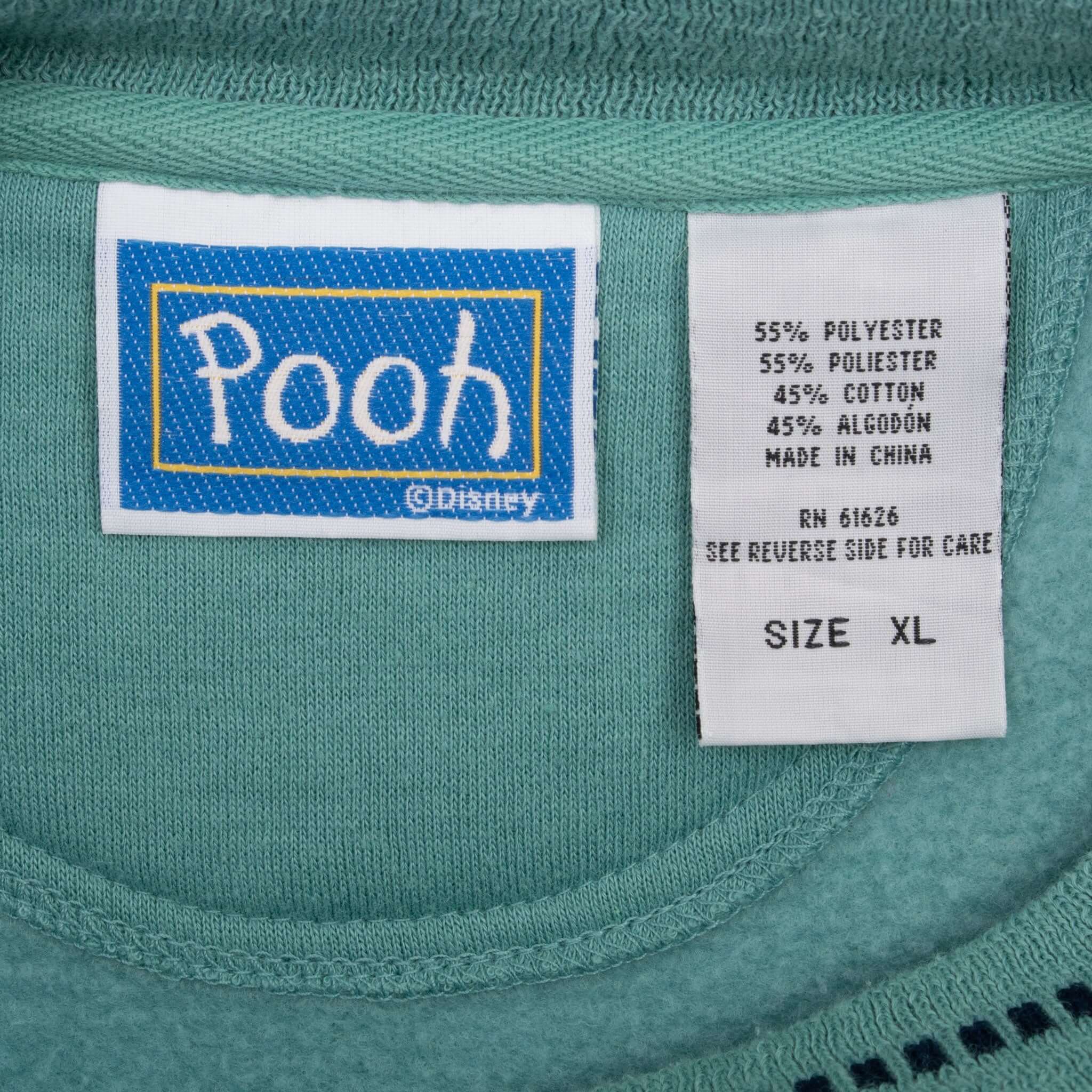 Vintage Disney Tigger Cyan Sweatshirt XL 1990s - Retro Cartoon Character Hoodie for Men & Women - Perfect for Halloween Costumes, Disney Fans & 90s Nostalgia Lovers