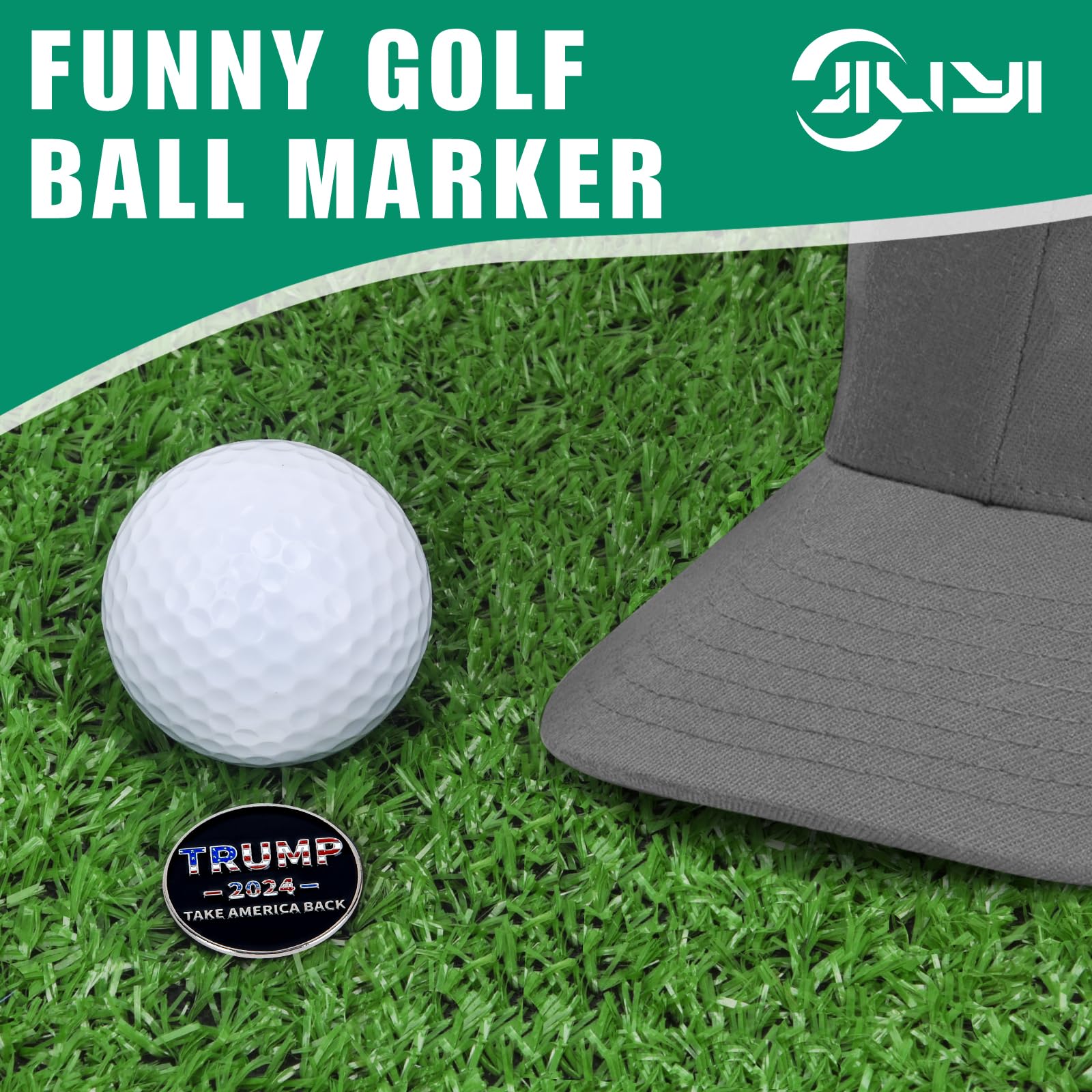 Golf Ball Marker Hat Clip - Premium Golf Accessories for Men & Women - Personalized Golf Ball Stamp - Unique Funny Golf Gifts & Gadgets - Perfect for Golf Tournaments, Driving Range & Casual Play