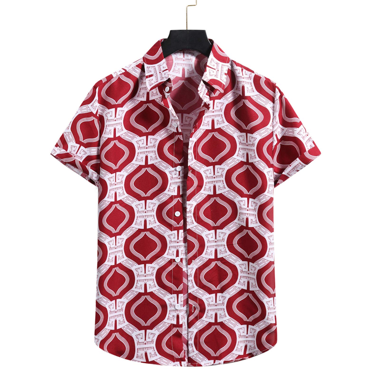 Men's Floral Hawaiian Turtleneck Shirt with Button Cardigan - Beach Vacation & Summer Fashion Outfit for Casual Wear