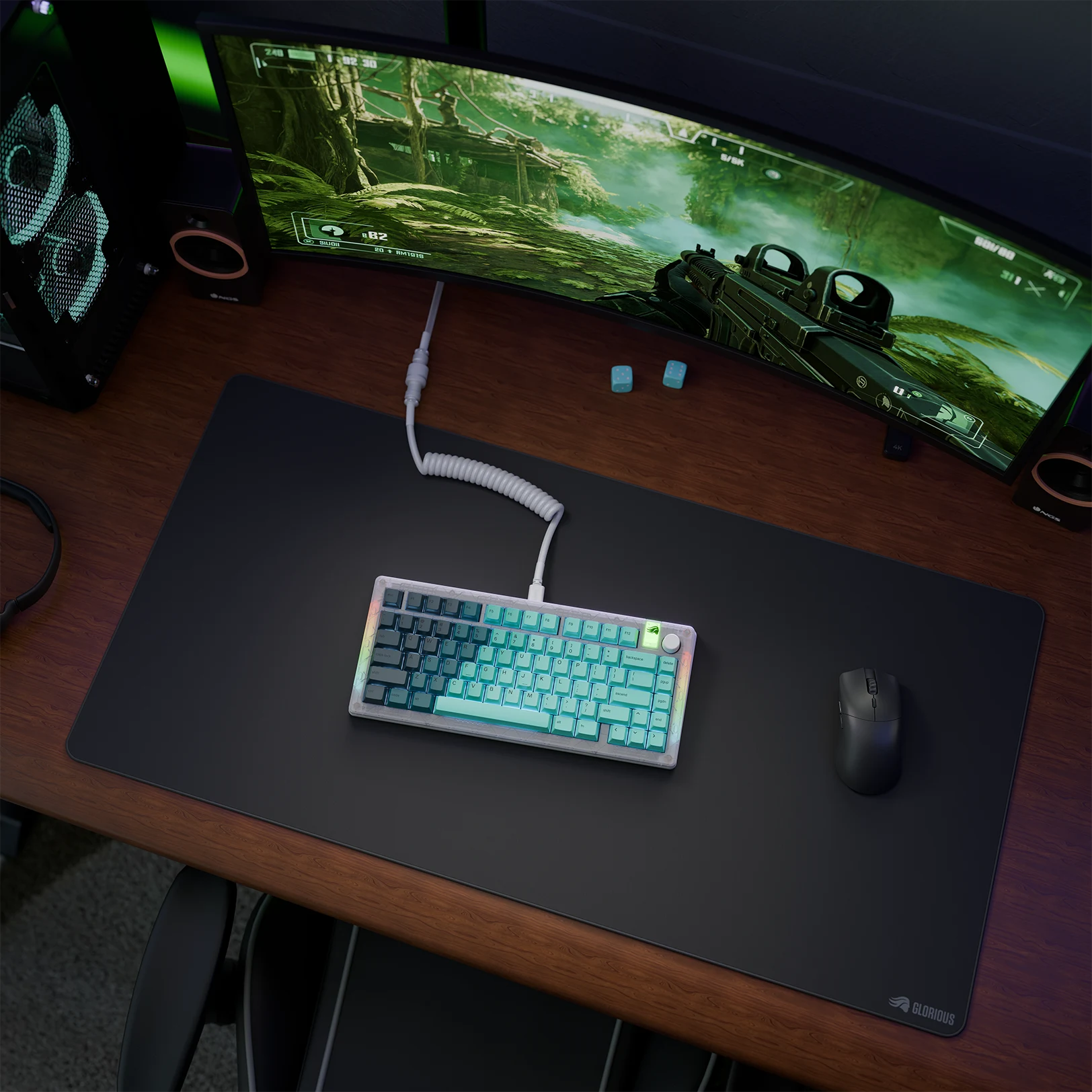GPBT Rain Forest V2 Mechanical Keyboard Keycaps - Durable PBT Material, Cherry MX Compatible - Perfect for Gaming, Typing & Custom Keyboard Builds