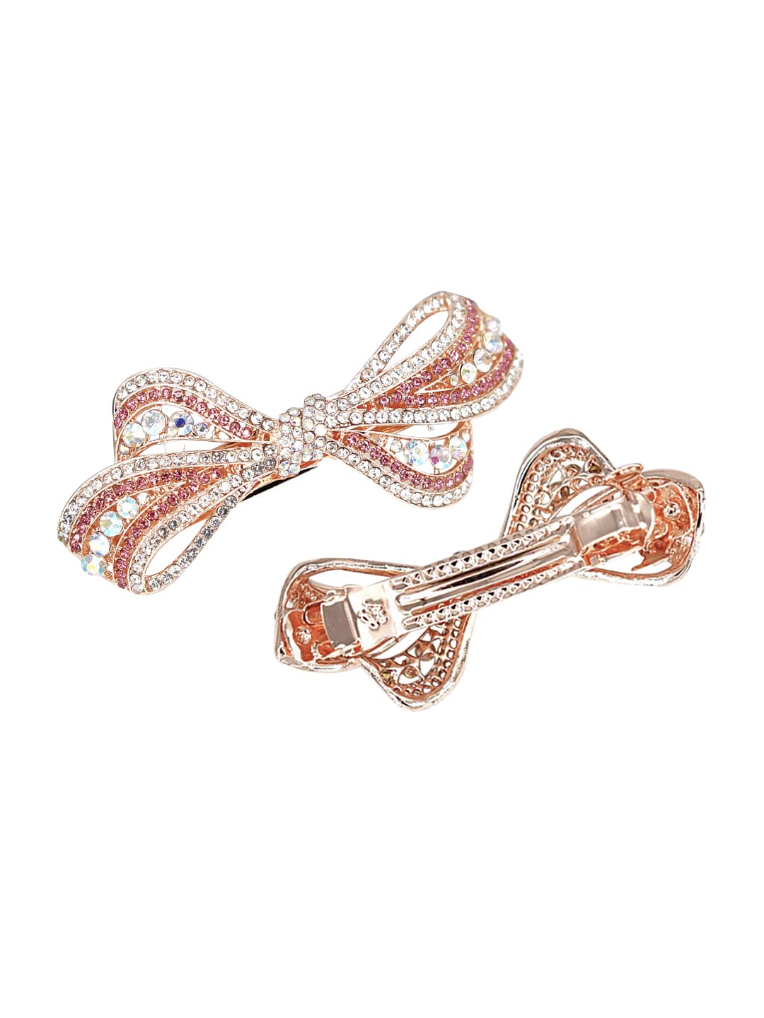 Yellow Crystal Hair Clips for Women & Girls - Elegant French Barrette Hair Accessories for School, Work, Parties & Special Occasions