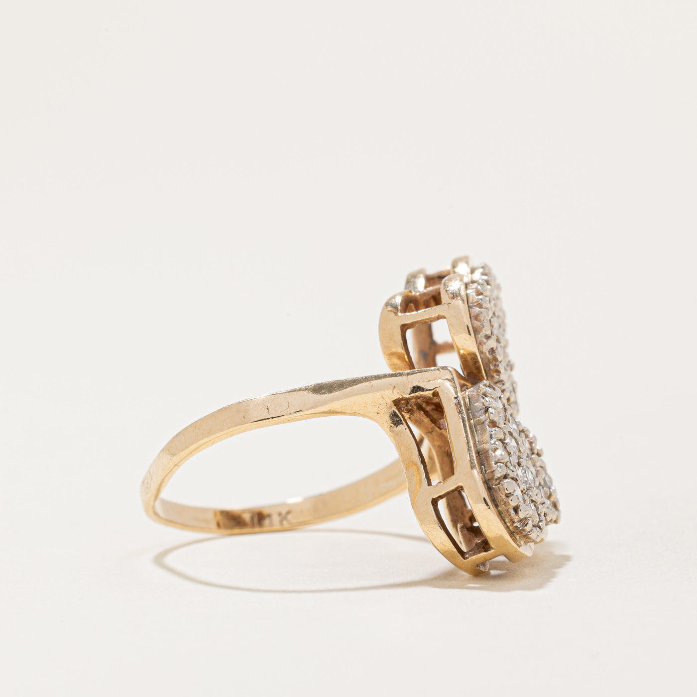 0.40ctw Diamond Twin Heart Ring - Size 5.75 - Elegant Promise & Anniversary Gift for Her - Perfect for Valentine's Day & Romantic Occasions
