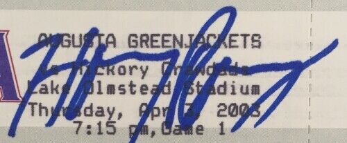 Hanley Ramirez Autographed Augusta GreenJackets Game Ticket - April 3, 2003 - Unused Collectible Sports Memorabilia - Perfect for Baseball Fans, Sports Collectors, and Memorabilia Displays