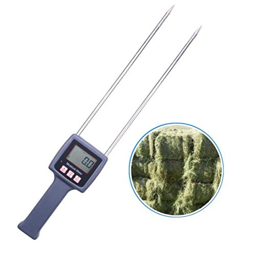 TK100H Portable Hay Moisture Meter - Digital Grain & Forage Tester for Straw, Bran, Grass, Fiber - Ideal for Farming, Agriculture & Feed Quality Control
