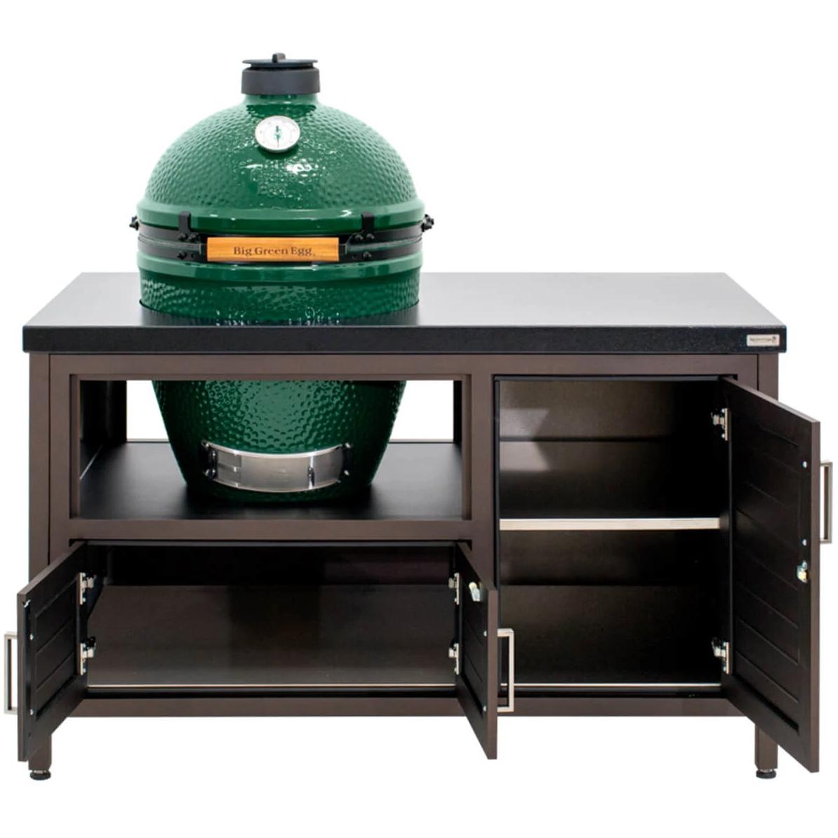 Big Green Egg 53-inch Modern Farmhouse Style Table for XL Egg 127716 - Outdoor BBQ Grill Stand for Patio, Backyard & Garden Cooking