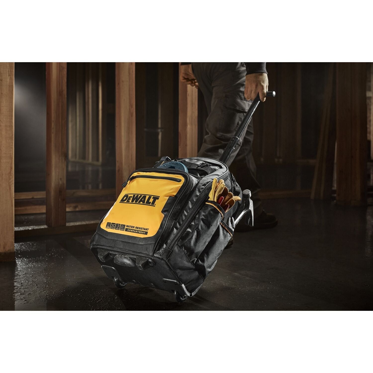 DEWALT DWST560101 PRO Rolling Tool Backpack - Heavy Duty Wheeled Backpack for Construction Tools & Equipment - Perfect for Job Sites, Contractors & DIY Projects