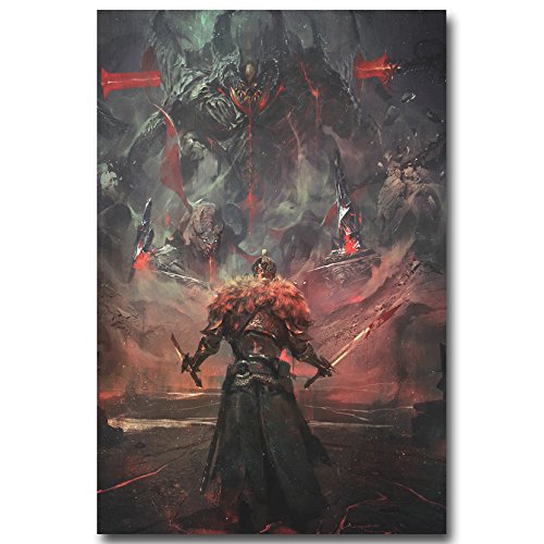 Dark Souls 1 2 3 Art Canvas Poster - Lawrence Painting Game Wall Decor Print for Living Room, Bedroom & Gaming Room