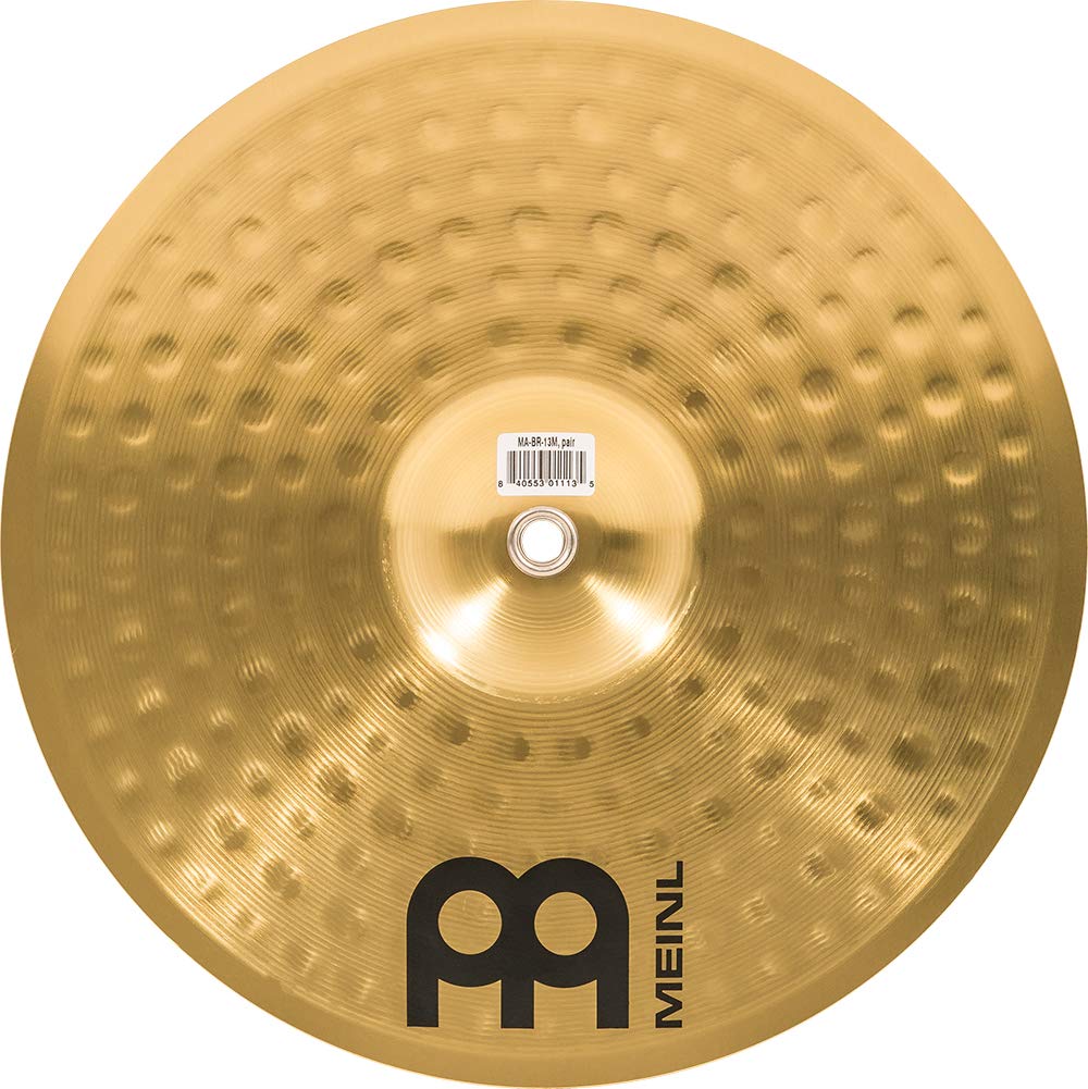 Meinl 13” Marching Cymbal Pair with Straps - Brass Alloy Traditional Finish - German-Made Professional Percussion Instrument - 2-Year Warranty (MA-BR-13M) - Perfect for Marching Bands, Drum Corps & Live Performances