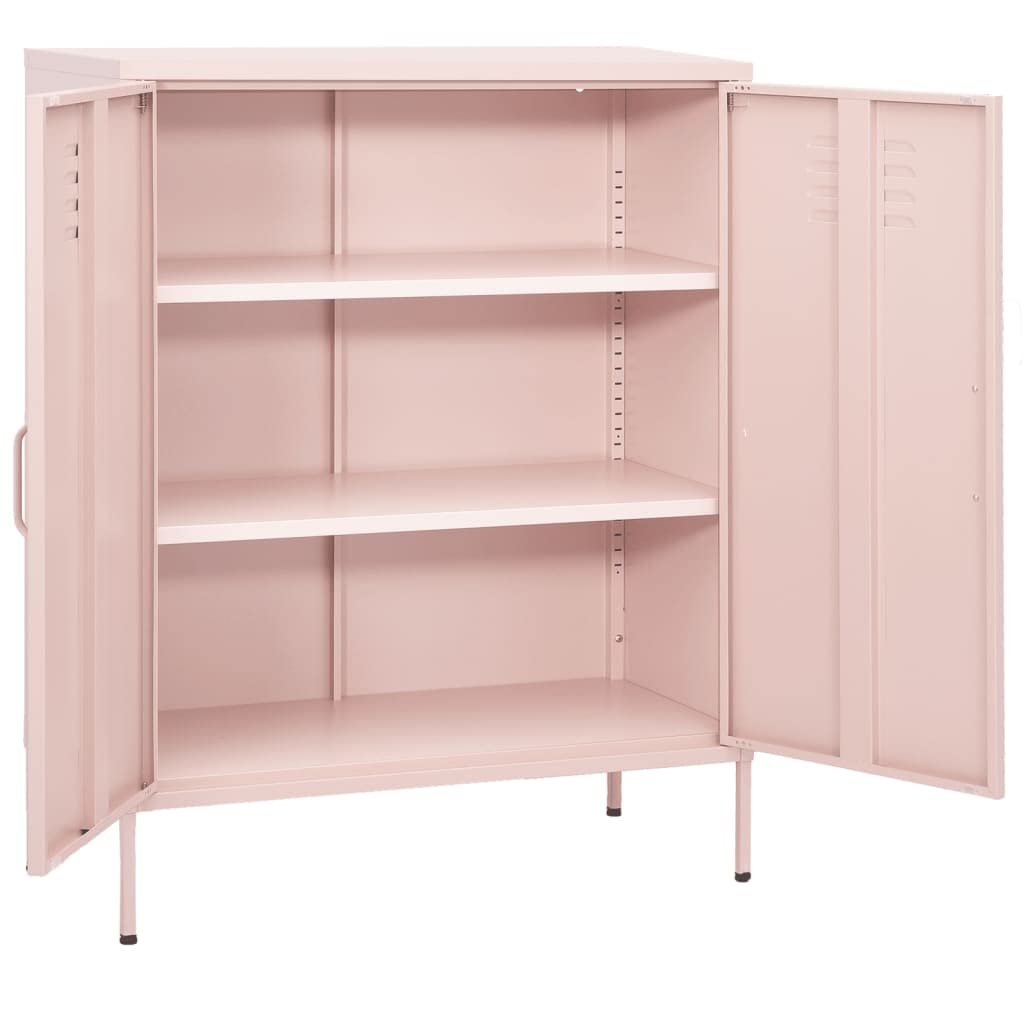 Pink Metal Storage Cabinet 31.5