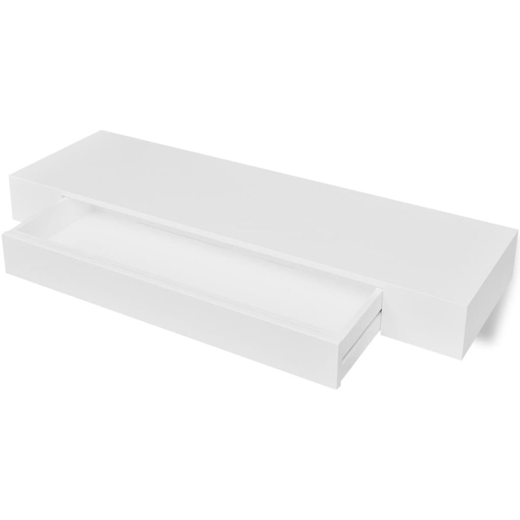 Qiilu Floating Wall Shelves - MDF Wall Mounted Display Rack for Collectibles, DVDs, Books & Plants - 31.5x9.85x3.15 Inch - Modern Home & Office Decor for Living Room, Bedroom, Study (Perfect for Small Space Organization & Stylish Storage Solutions)