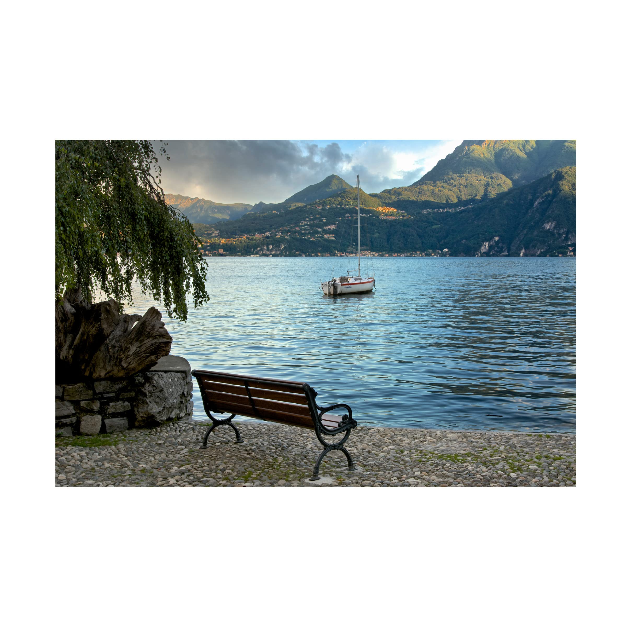 Trademark Fine Art 'Lago Banco 1' Canvas Wall Art by Alan Blaustein - Modern Abstract Painting for Living Room, Bedroom & Office Decor
