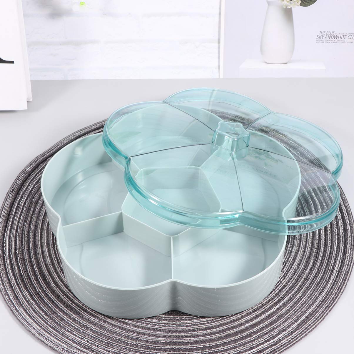 DOITOOL 12-Inch Snack Serving Tray - Premium Appetizer Platter for Candy, Nuts, Fruits & Charcuterie - Perfect for Parties, Entertaining & Family Gatherings - Dishwasher Safe Serving Container with Elegant Design