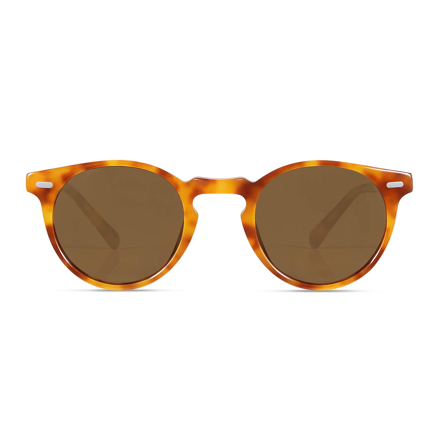 Vintage Round Polarized Sunglasses for Women & Men - 100% UV Protection, Classic Retro Style for Driving, Beach & Outdoor Activities