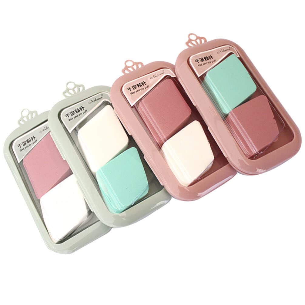 FRCOLOR 8-Piece Makeup Sponge Set - Soft Cosmetic Blending Sponges for Foundation, Powder & Concealer | Professional Beauty Sponges for Flawless Makeup Application | Perfect for Daily Use, Travel & Professional Makeup Artists
