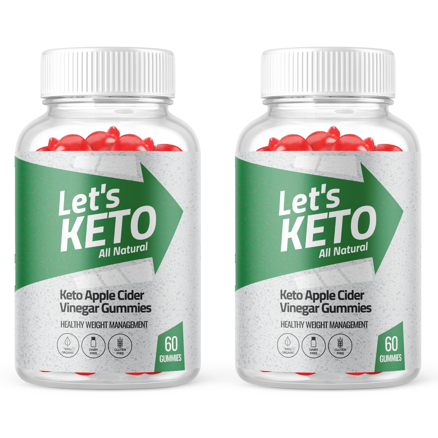 Ark Labs Let's Keto ACV Gummies - Apple Cider Vinegar Keto Supplement for Weight Loss & Energy (2 Pack) | Supports Ketosis, Metabolism & Appetite Control - Perfect for Low Carb Diet & Healthy Lifestyle