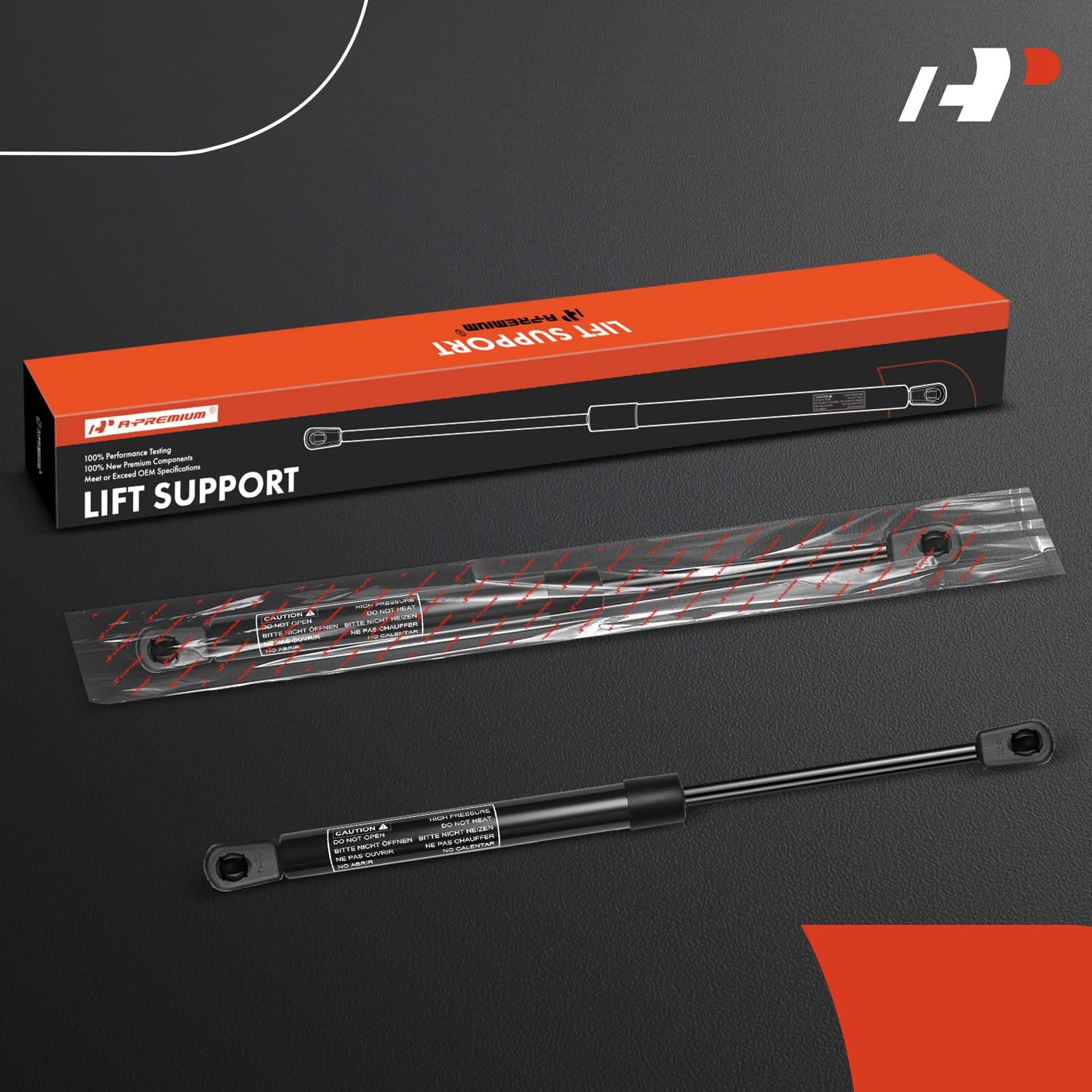 Premium 13.98 Inch 40lb Gas Spring Lift Supports - 2-PC Set for Toolbox, Cabinet, Sliding Window, Storage Bed, Bench Lids, Basement Door & Boat Hatch Replacement | Heavy Duty Shock Struts for Smooth Opening & Closing