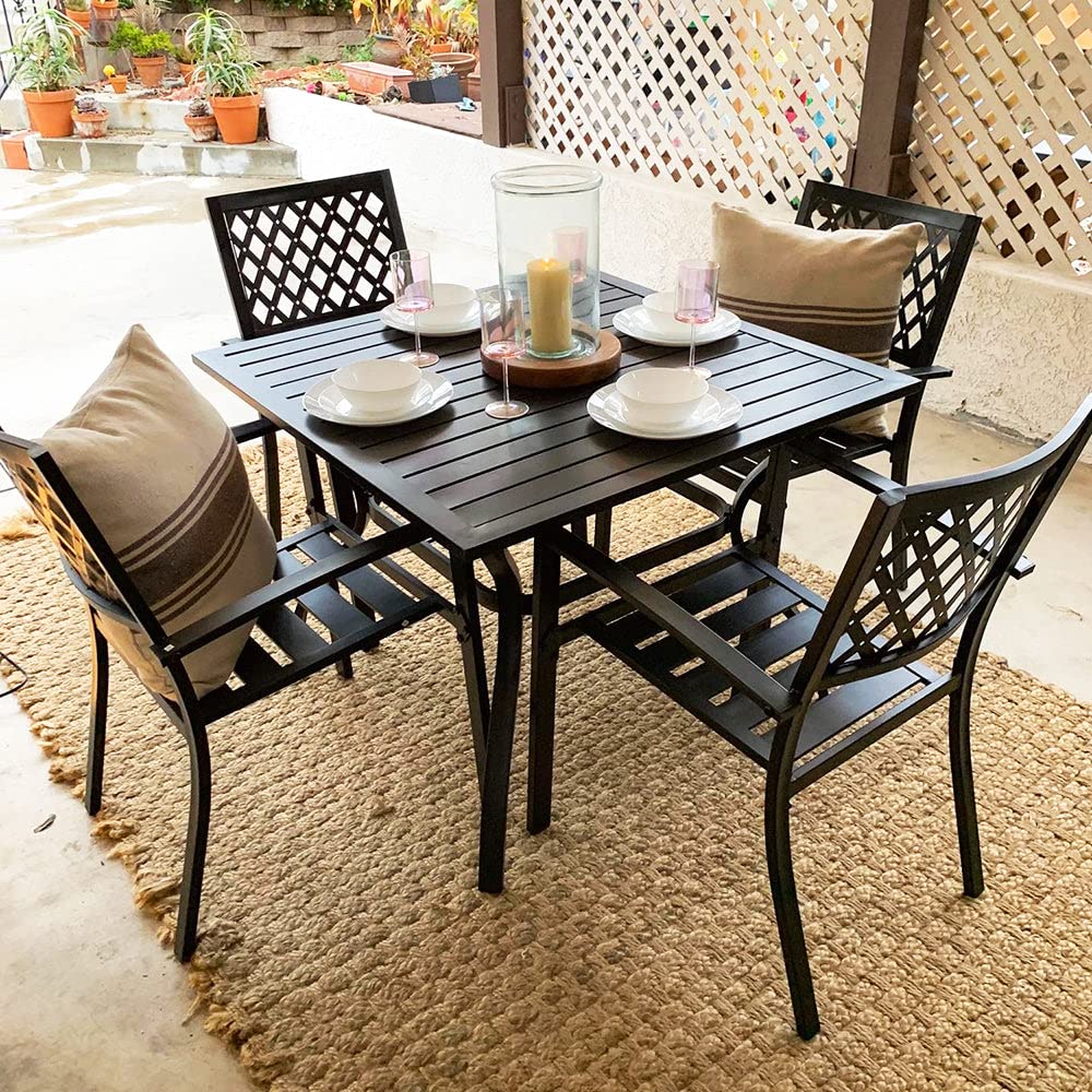 Sophia & William 5-Piece Wrought Iron Outdoor Dining Set - 37