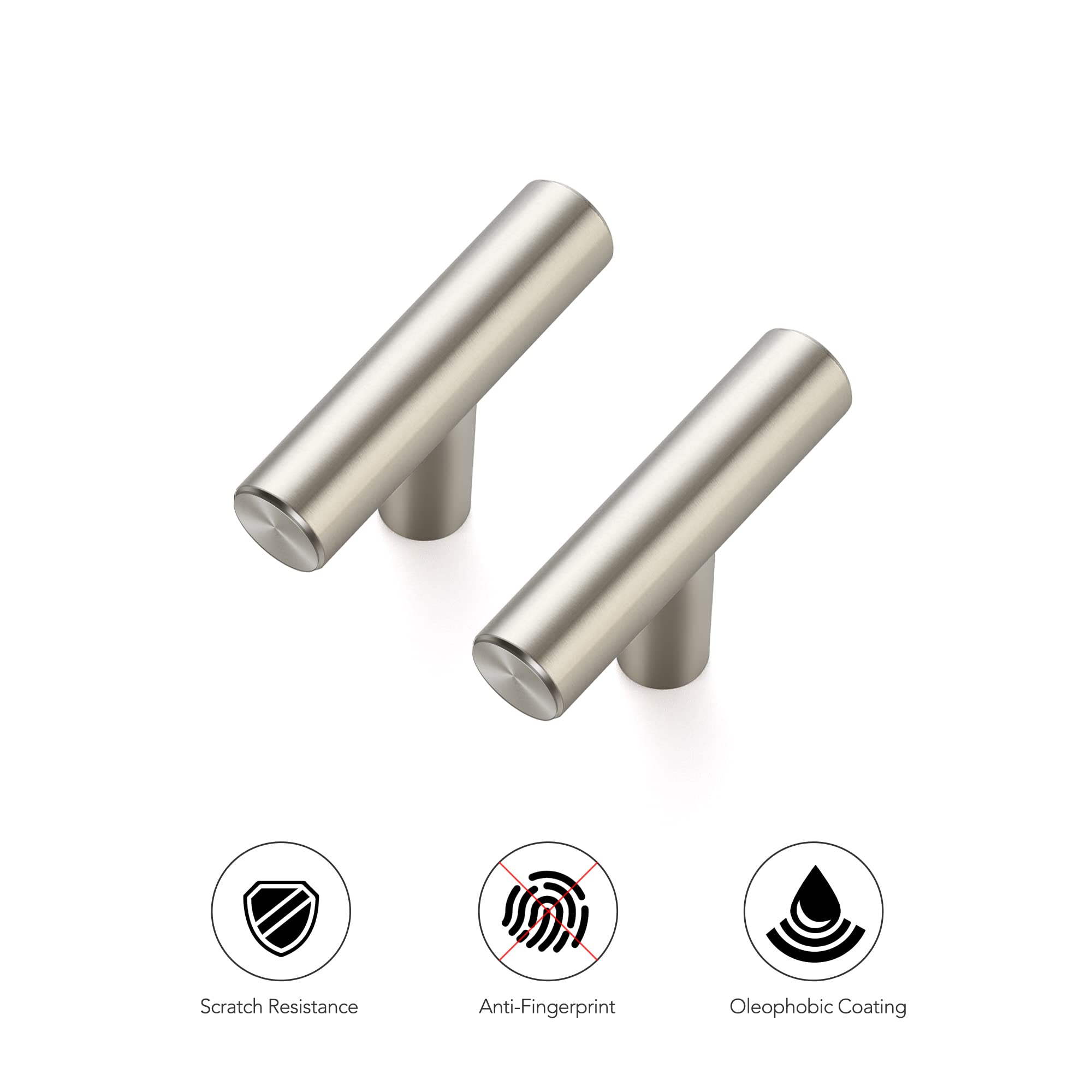 Ravinte 2 Inch Stainless Steel Cabinet Handles - 25 Pack Satin Nickel Kitchen Hardware for Drawers & Cabinets | Durable & Stylish Upgrade for Modern Kitchens, Bathrooms & Furniture