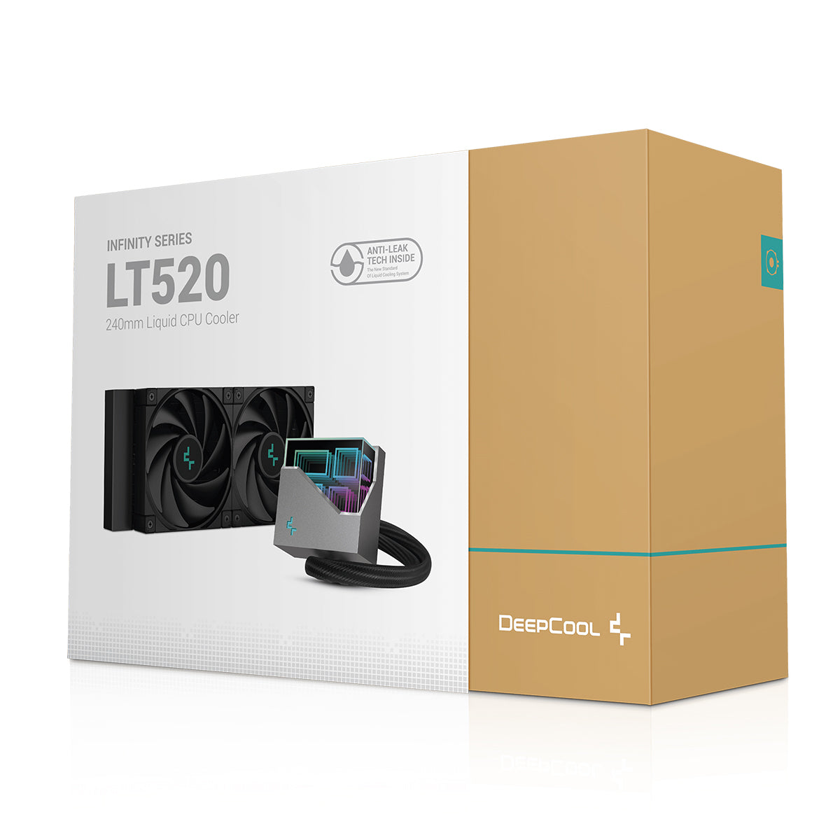Deepcool LT520 Infinity Mirror 240mm AIO Liquid CPU Cooler - High Performance RGB Cooling for Gaming PC, Black | Perfect for Gaming Rigs & High-End Workstations