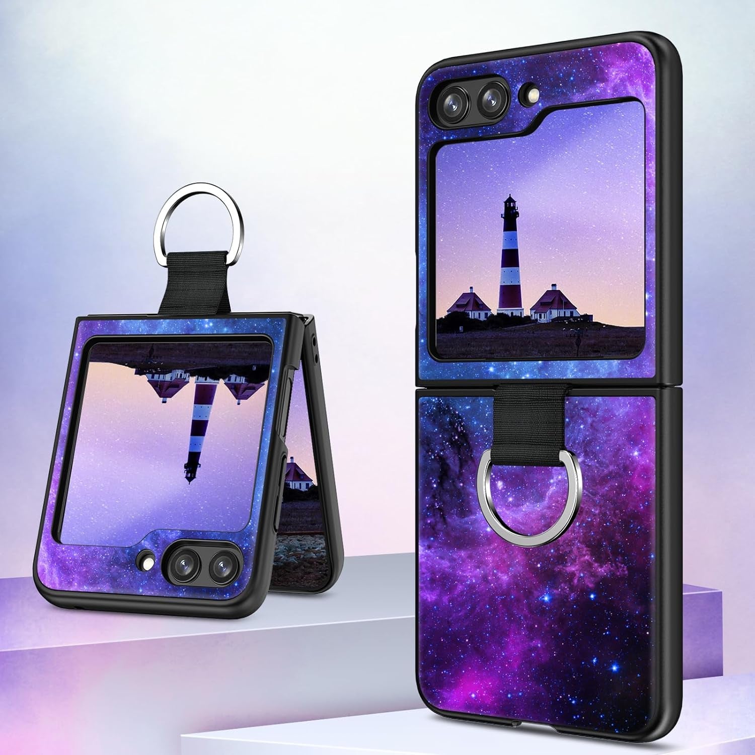 Galaxy Z Flip 6 Phone Case - Glow in The Dark Protective Cover with Nebula Design for Samsung Galaxy Z Flip 6 (2024) | Shockproof & Scratch Resistant | Perfect for Night Out, Parties & Outdoor Adventures