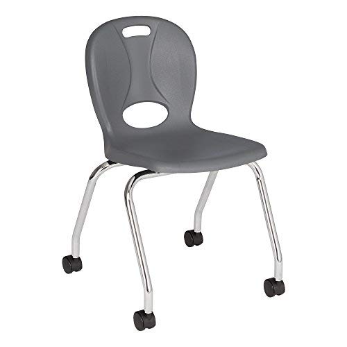 Ergonomic Mobile Structure Series School Chairs - Set of 2 Stackable Classroom Chairs with Wheels for Schools, Offices & Study Rooms