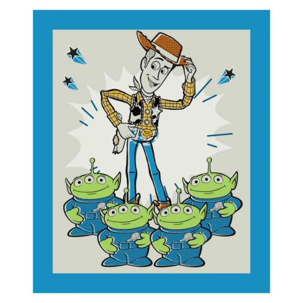 Toy Story Fabric Panel - Disney Pixar Toy Story Single Panel Fabric for DIY Quilting, Sewing & Home Decor - Perfect for Quilts, Pillows & Wall Art
