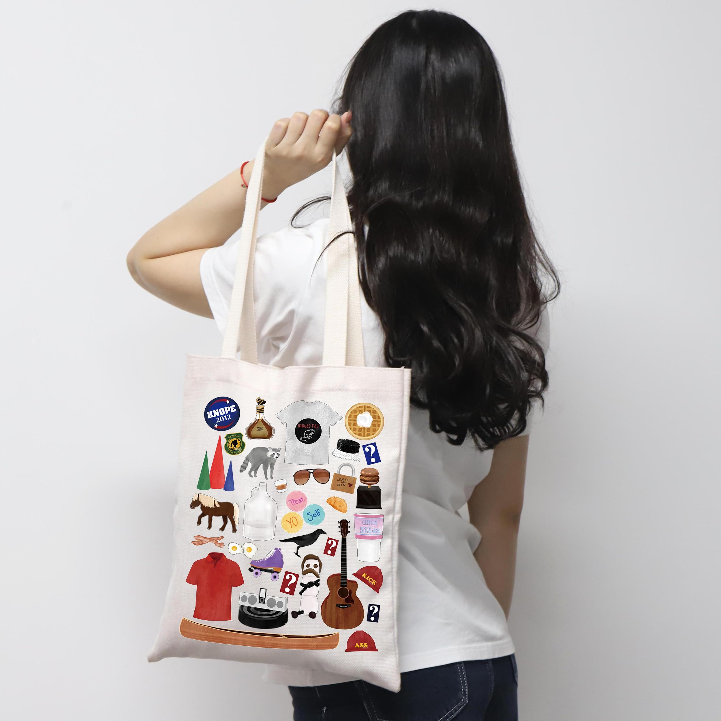 Parks and Recreation TV Show Inspired Tote Bag - Official Merchandise Gift for Parks & Rec Fans - Perfect for Grocery Shopping, Beach Trips & Work Commutes