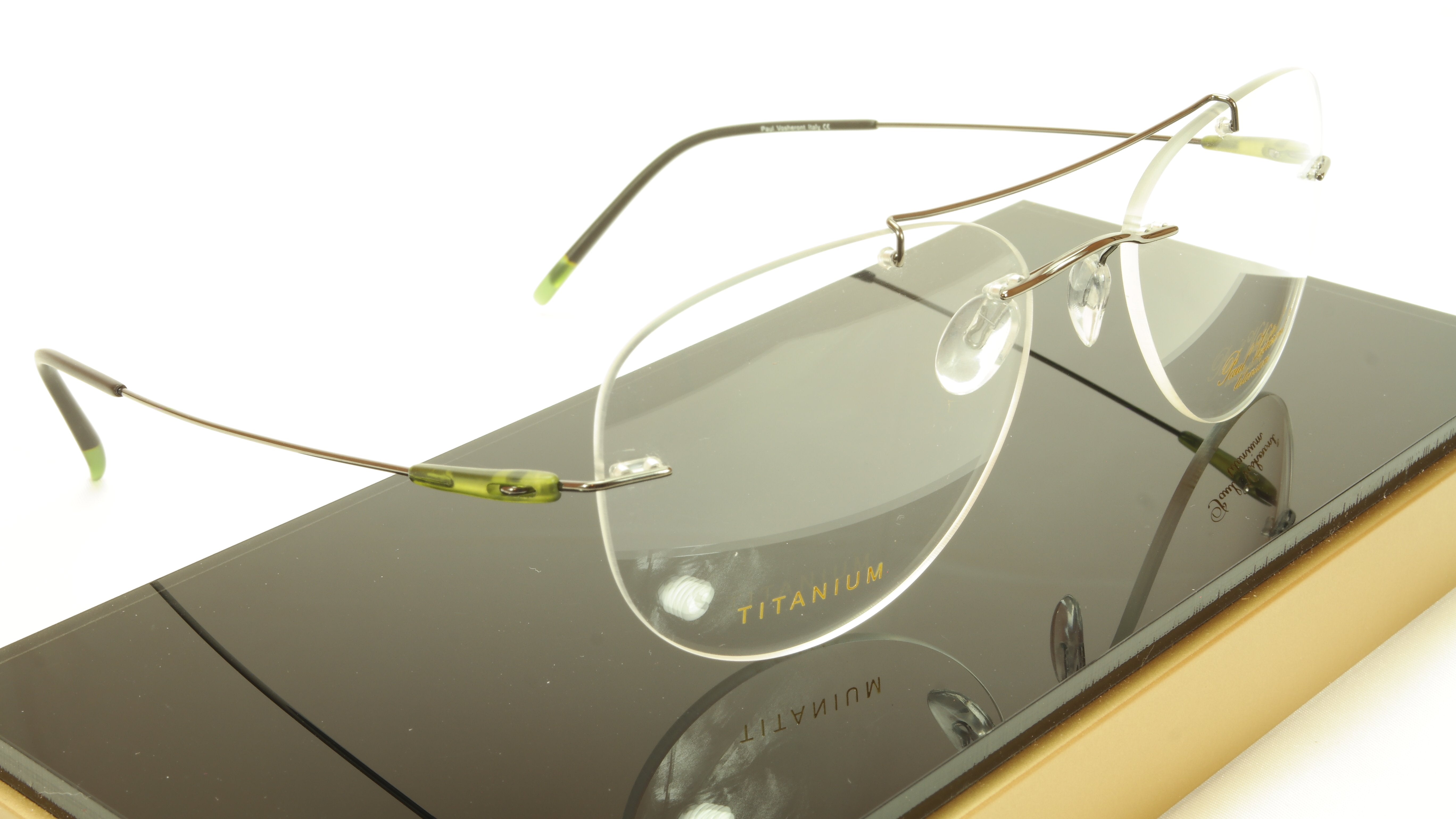 Paul Vosheront VT144 C1 Titanium Gunmetal Eyeglasses Frame - Made in Italy - Lightweight & Durable Eyewear for Work, Reading & Fashion