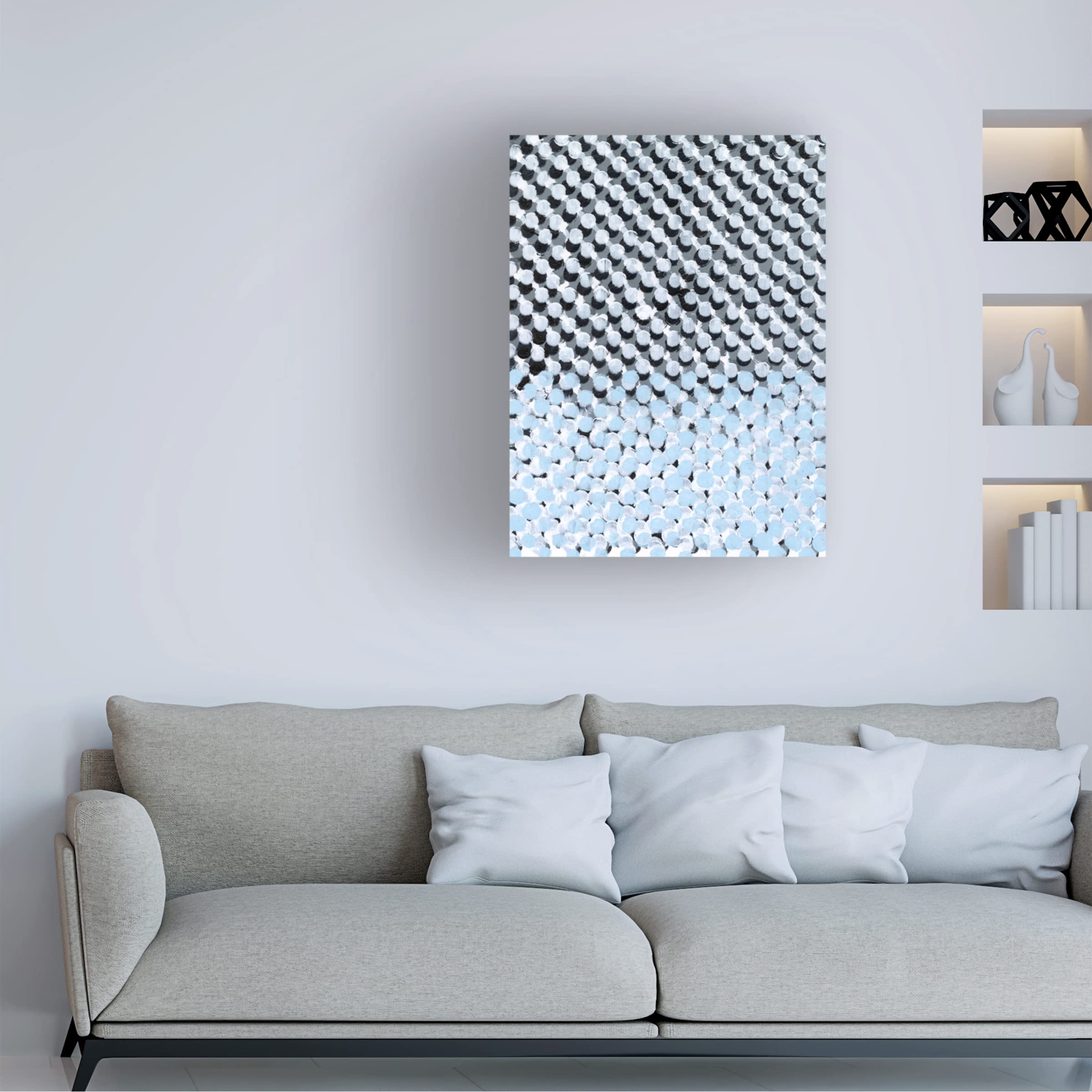 Vanna Lam 'Perforation II' Canvas Wall Art Print - Modern Abstract Painting for Living Room, Bedroom & Office Decor