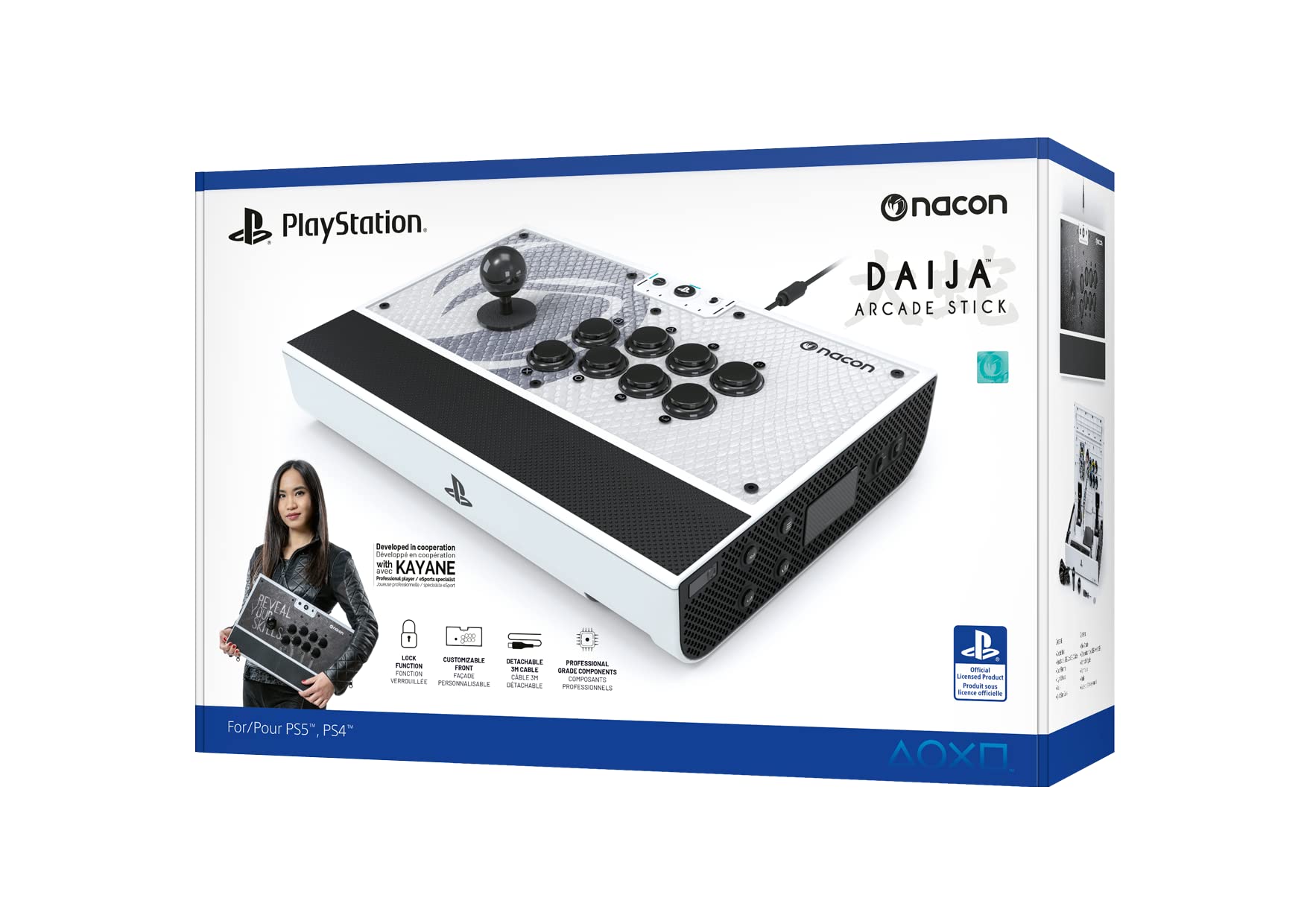 NACON Daija Arcade Fight Stick - Officially Licensed for PS5, PS4 & PC (Windows 10/11) | Professional Fighting Game Controller for Street Fighter, Tekken & eSports Tournaments | Perfect for Competitive Gaming & Home Arcade Setup