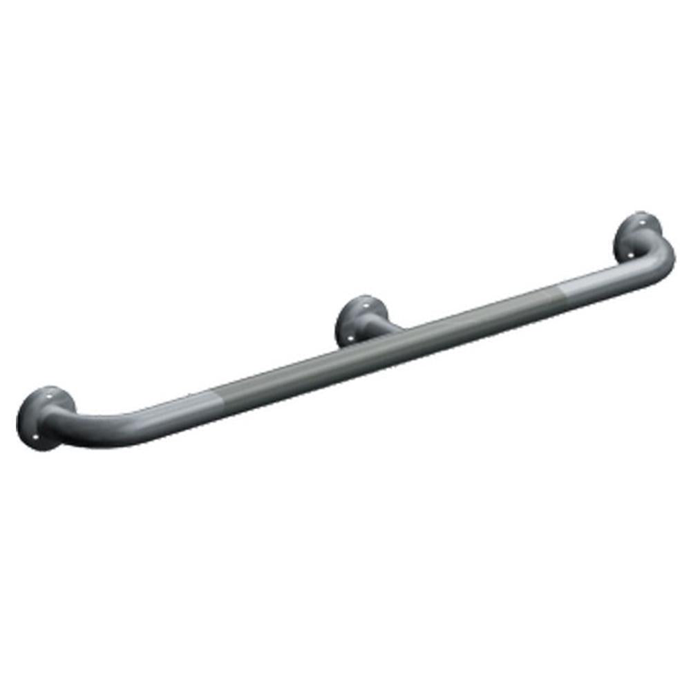 ASI 3501 48-Inch Grab Bar with Intermediate Support - Straight Snap Flange Design in Satin Finish | ADA Compliant Bathroom Safety Handle for Seniors & Disabled