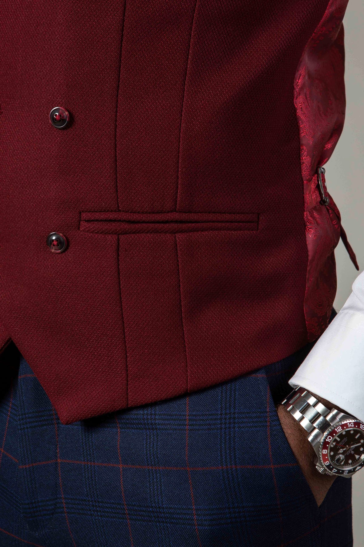 Stylish KELVIN Men's Double Breasted Waistcoat Vest for Formal Wear - Perfect for Weddings, Business Meetings & Cocktail Parties