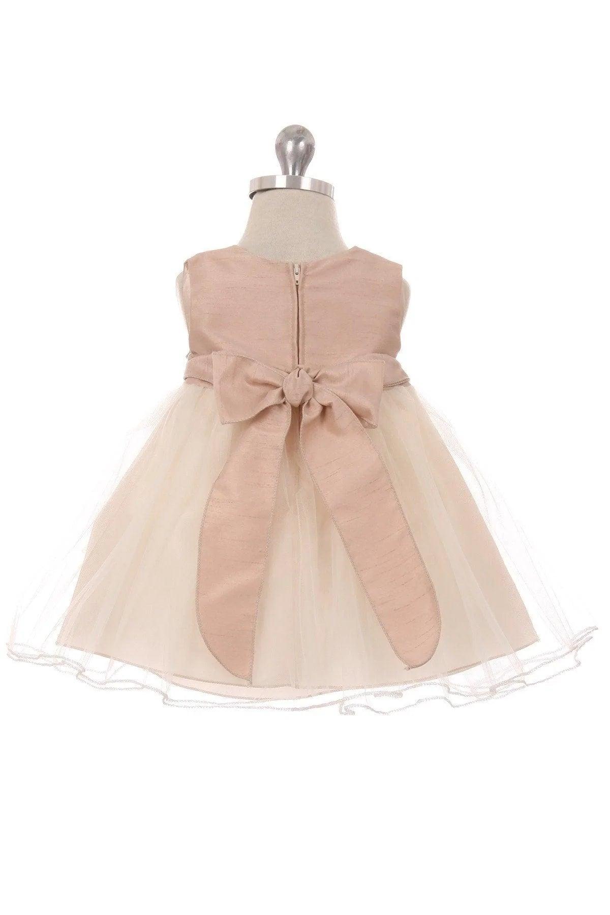 Vintage Rose Floral Baby Girl Dress - KD428 | Elegant Party & Photo Shoot Outfit for Toddlers & Infants