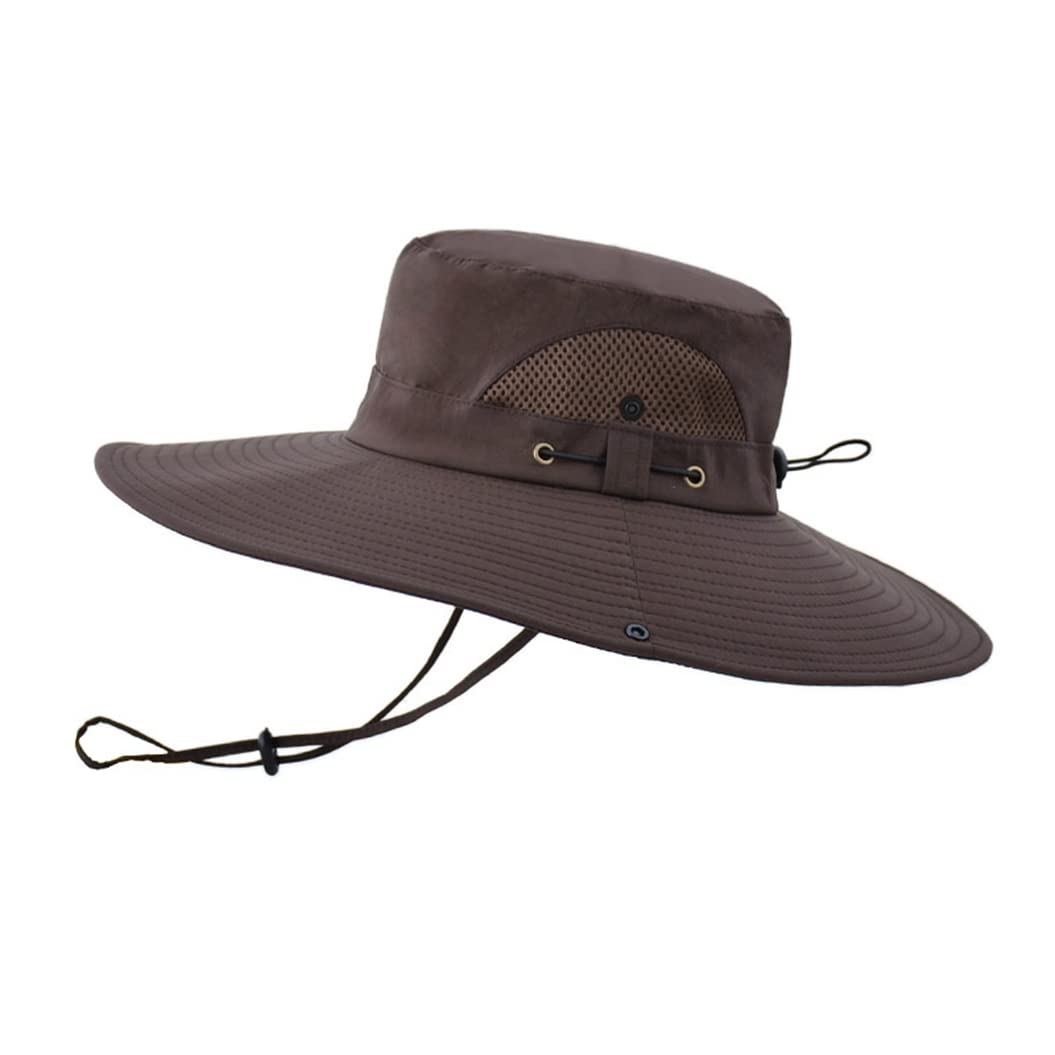 Summer Sun Protection Bucket Hat for Men & Women - Wide Brim Outdoor Sun Hat with Breathable Mesh Design - Perfect for Fishing, Hiking, Beach & Outdoor Activities