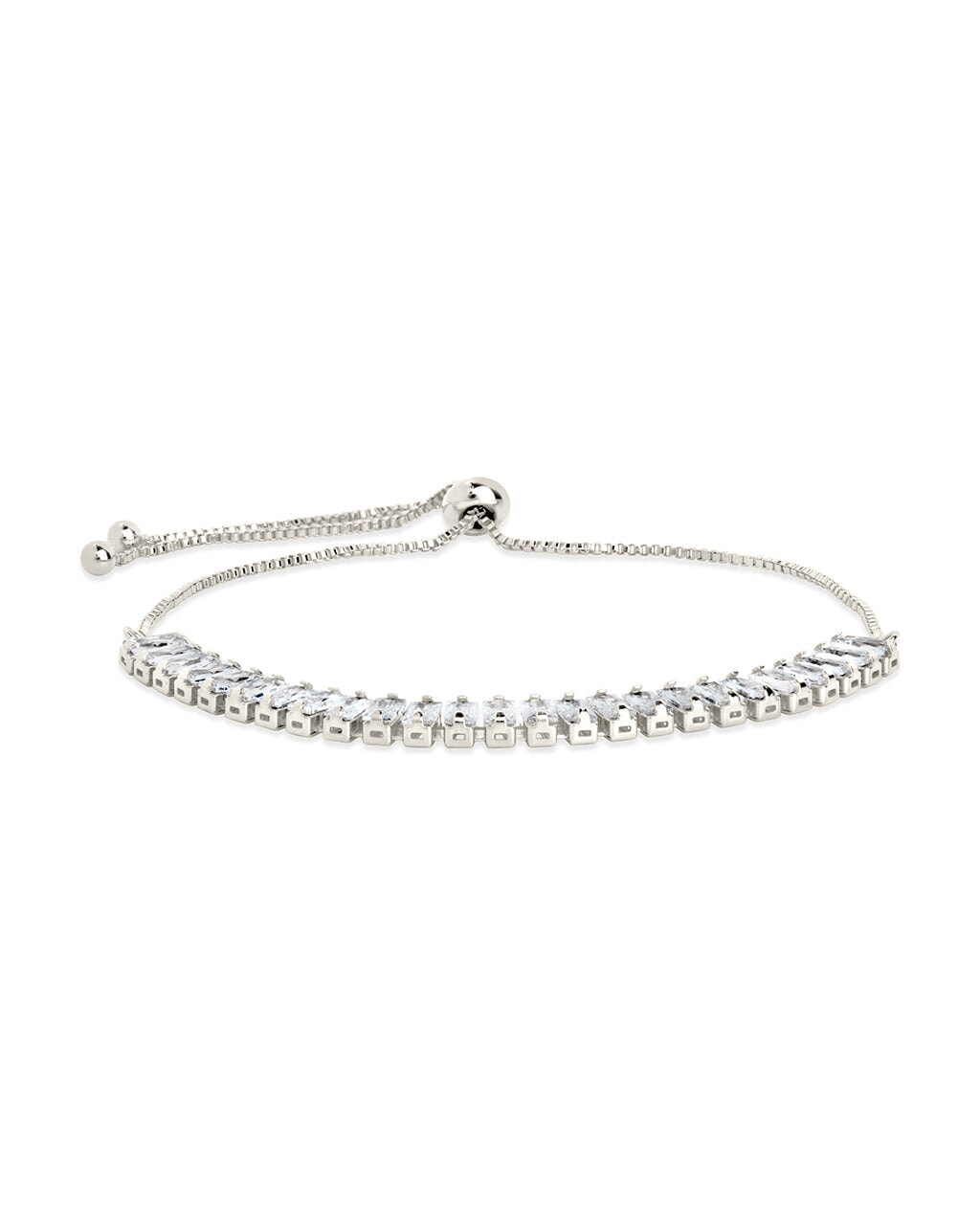 Jordan CZ Bolo Bracelet for Women - Elegant Cubic Zirconia Adjustable Chain Bracelet - Perfect for Parties, Weddings & Everyday Wear