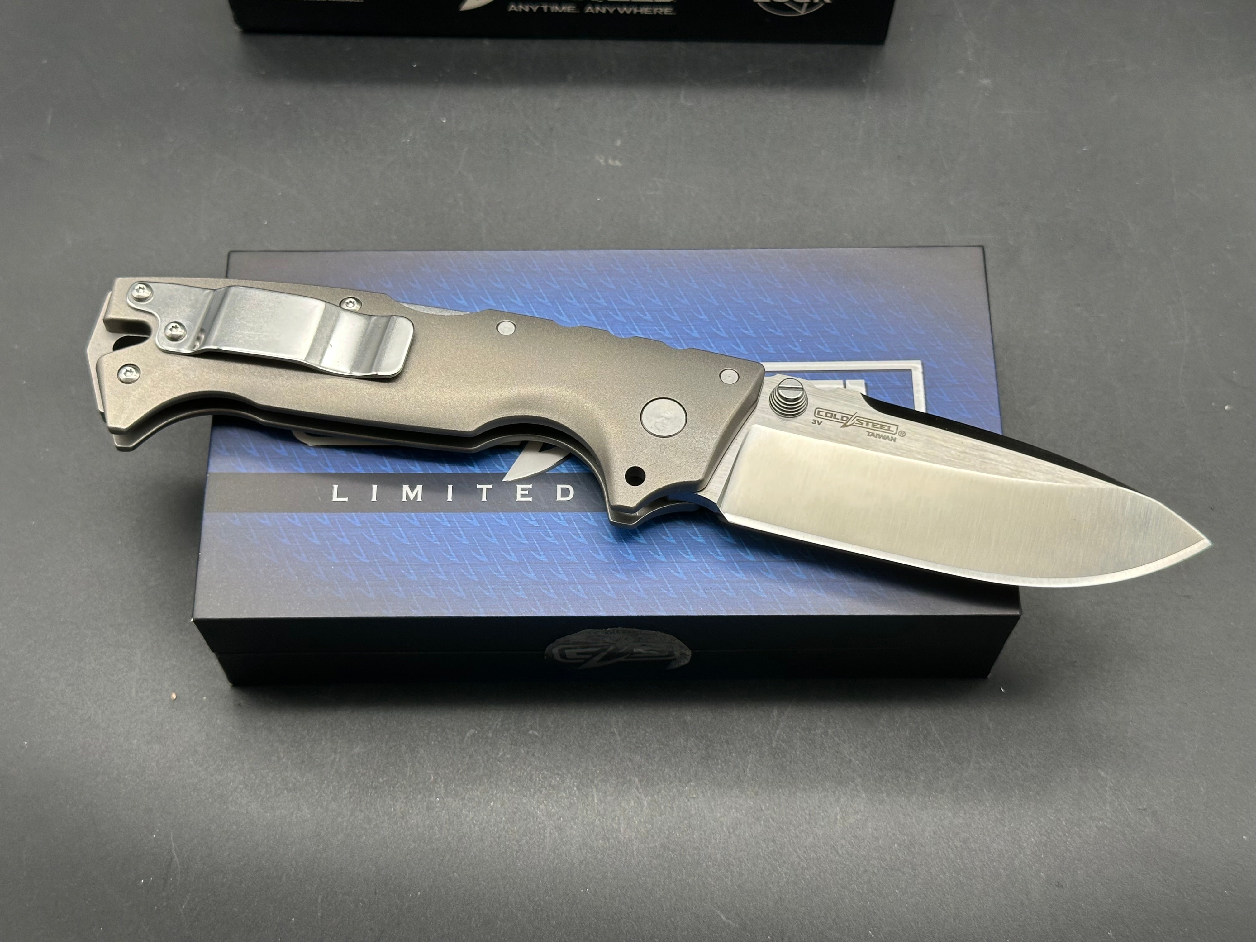 Cold Steel AD-10 Demko Titanium Limited Edition Folding Knife - Premium EDC, Outdoor Survival & Tactical Use