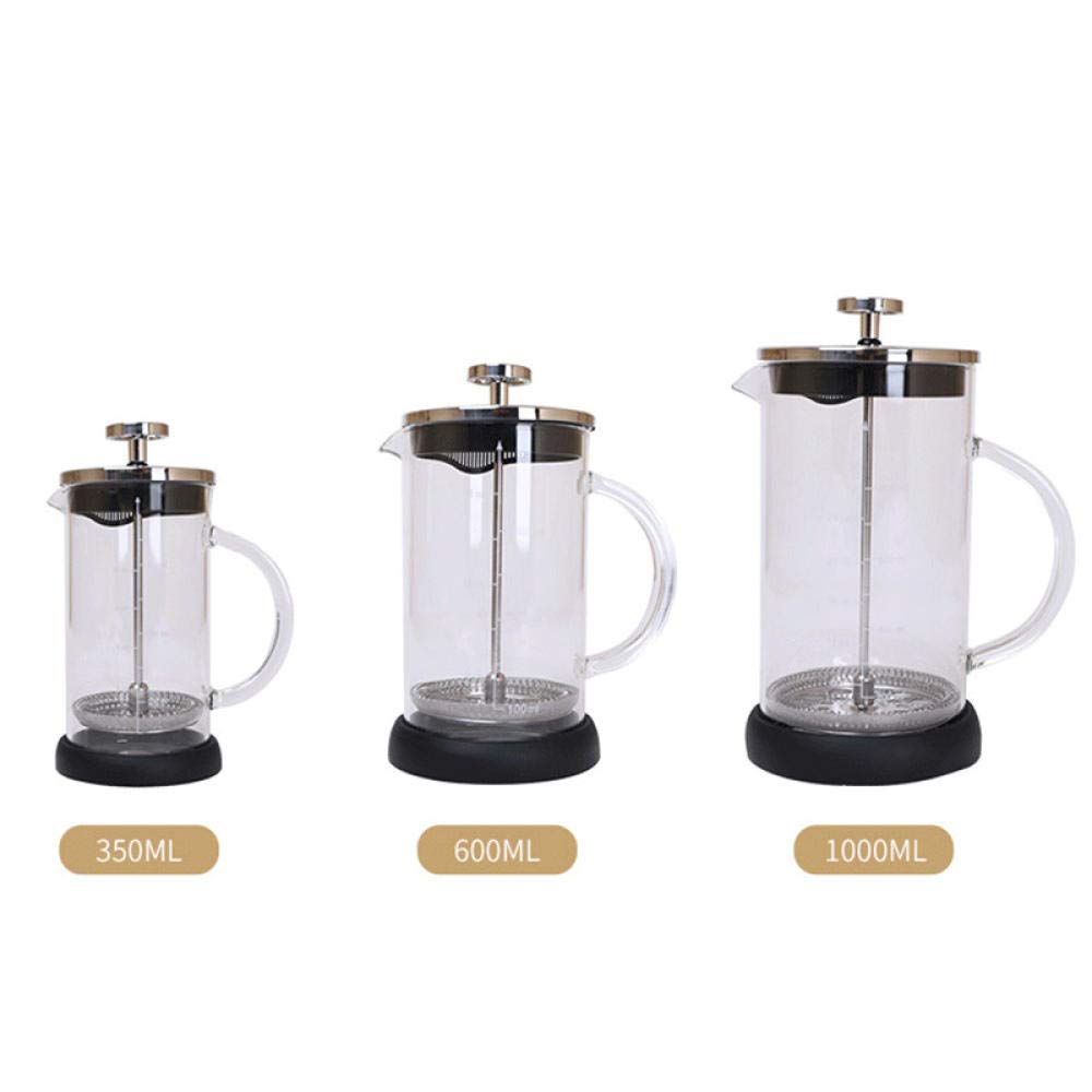 Stainless Steel Filter Press Coffee Maker - 600ml Heat-Resistant French Press for Coffee & Tea - Perfect for Home, Office & Camping Use