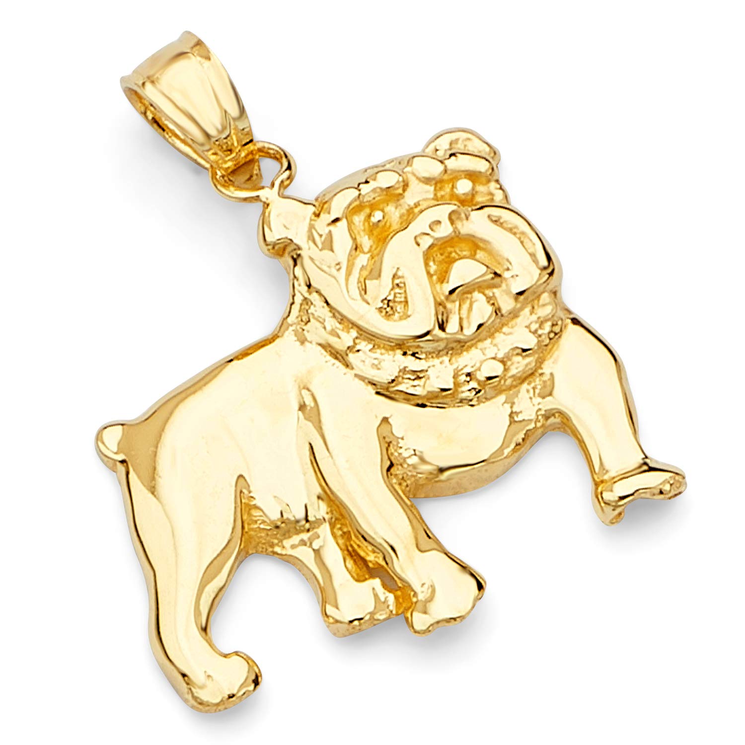 14K Real Yellow Gold Bulldog Charm Pendant - Handcrafted Jewelry for Dog Lovers | Perfect Gift for Pet Owners, Birthday & Anniversary