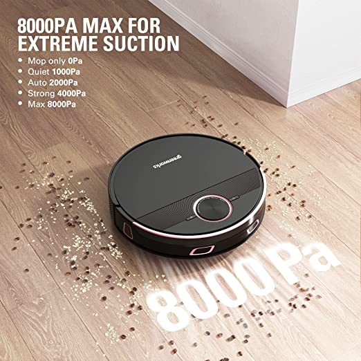 GRV 5011 2-in-1 Self-Cleaning Robot Vacuum and Mop Combo - Smart Home Cleaning for Hardwood Floors & Carpets | Ideal for Pet Hair & Daily Maintenance