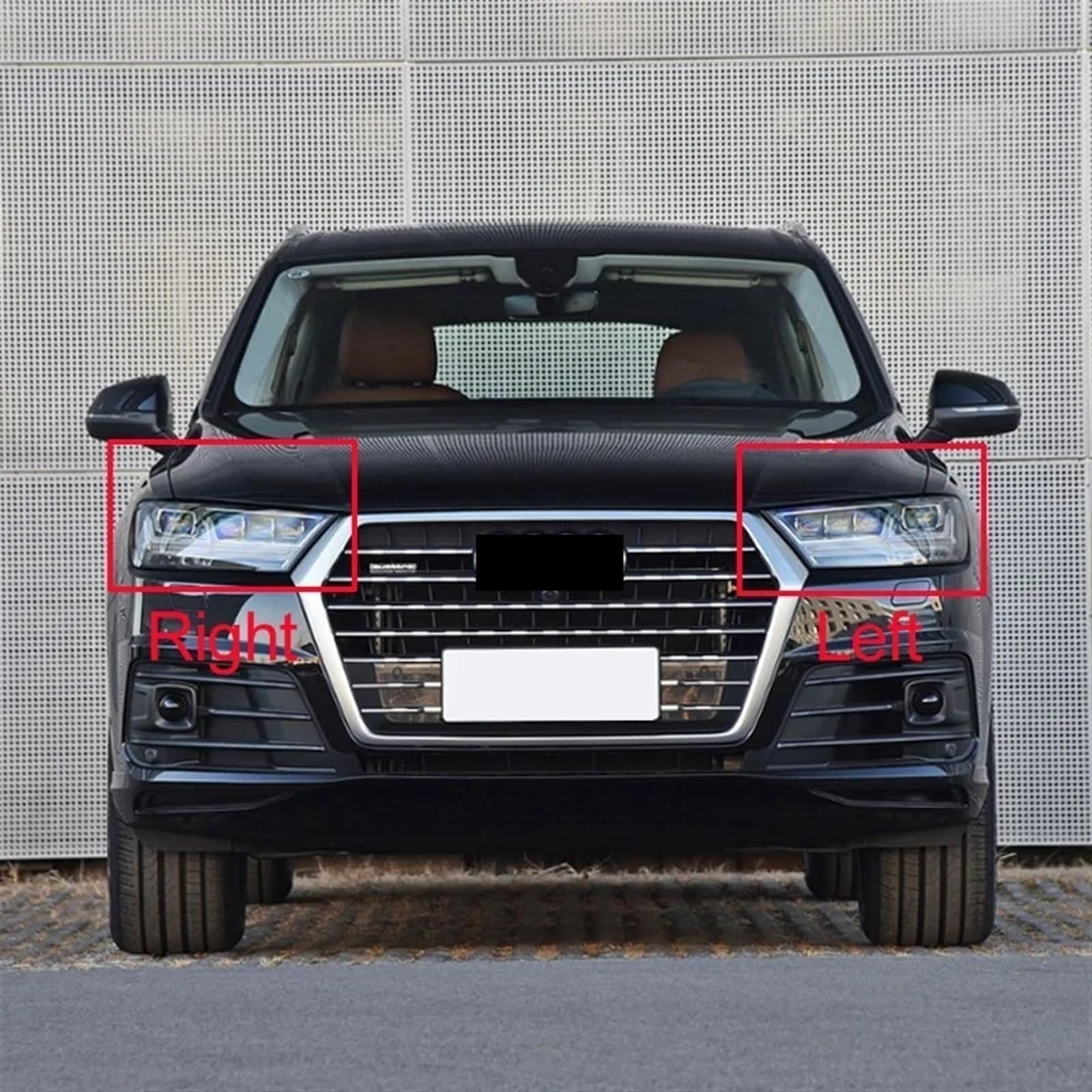 Kiyah Compatible Headlight Cover for Audi Q7 2016-2019 - Durable Lampshade Shell, Headlamp Shade & Glass Lens Replacement (Left Side) - Perfect for Night Driving & Weather Protection