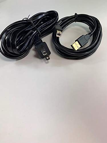 UL Listed OMNIHIL 10ft AC Power Cord with High Speed USB 2.0 Cable - Compatible with Smart&Cool SC-5890C USB POS Printer - Perfect for Retail Stores, Restaurants & Office Use