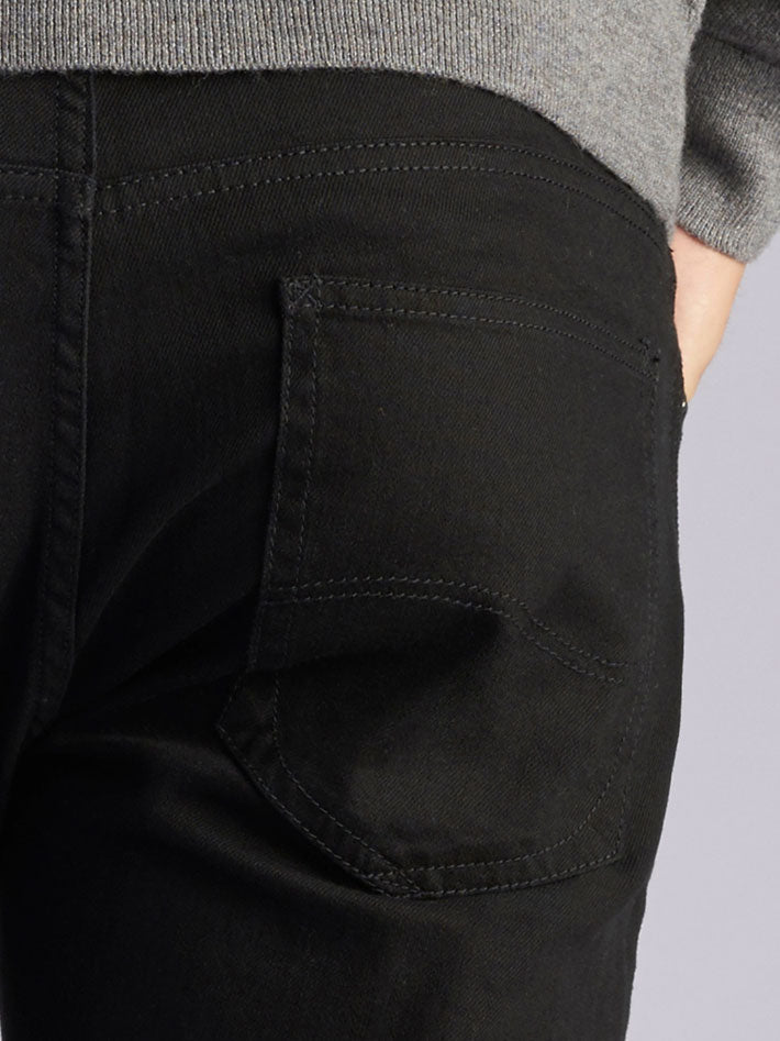 Lee Men's Modern Series Slim Tapered Leg Jeans - Black Stretch Denim Pants for Casual Wear & Everyday Comfort