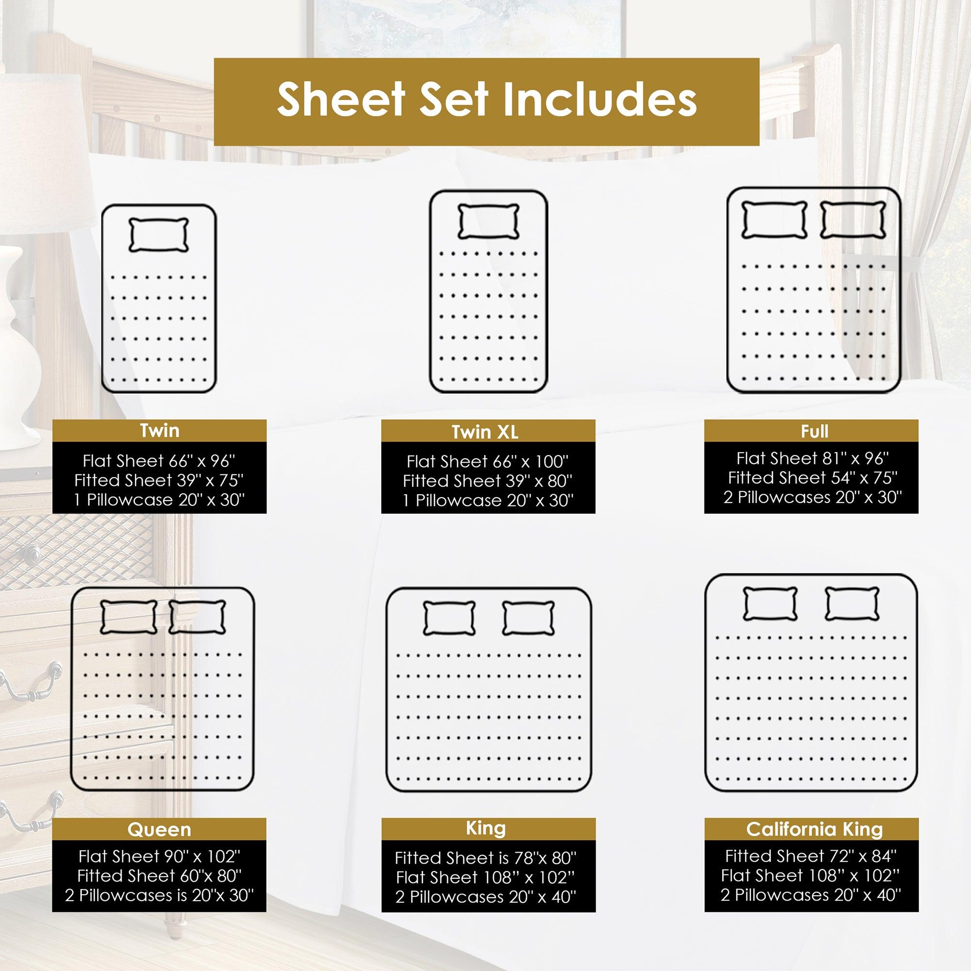 600 Thread Count Cotton Blend Solid Deep Pocket Sheet Set - Ultra Soft & Breathable Bed Sheets for Queen & King Size Beds - Perfect for Luxury Bedroom & Hotel Use