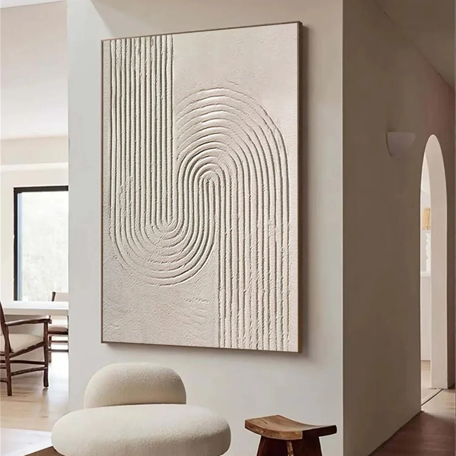 Beige & Brown Abstract Wall Art Print #BB103 - Modern Home Decor for Living Room, Bedroom & Office