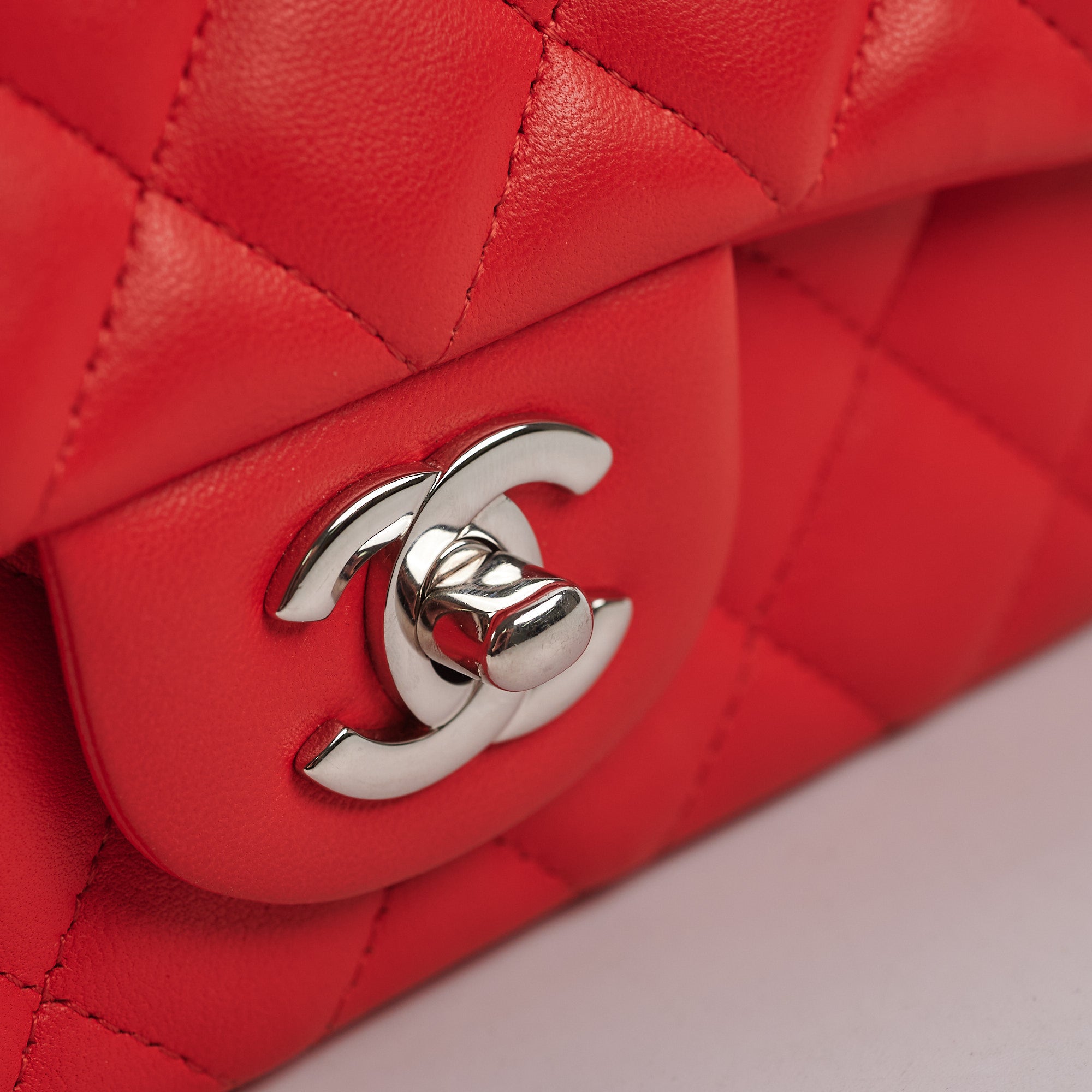 Chanel Mini Rectangular Bag in Red Lambskin Leather - Luxury Crossbody Purse for Women, Perfect for Date Night & Special Occasions