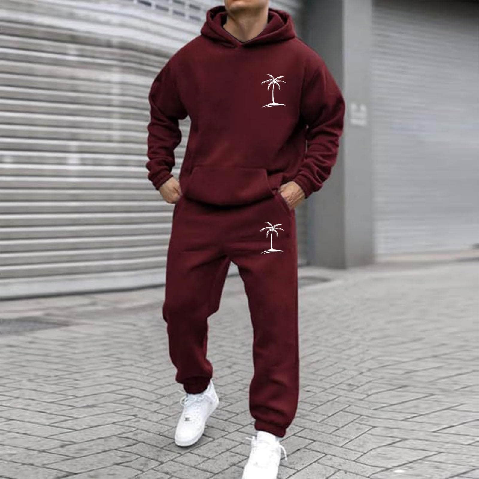 Men's 2-Piece Sweatsuit Set - Jogger Outfit for Gym & Lounge