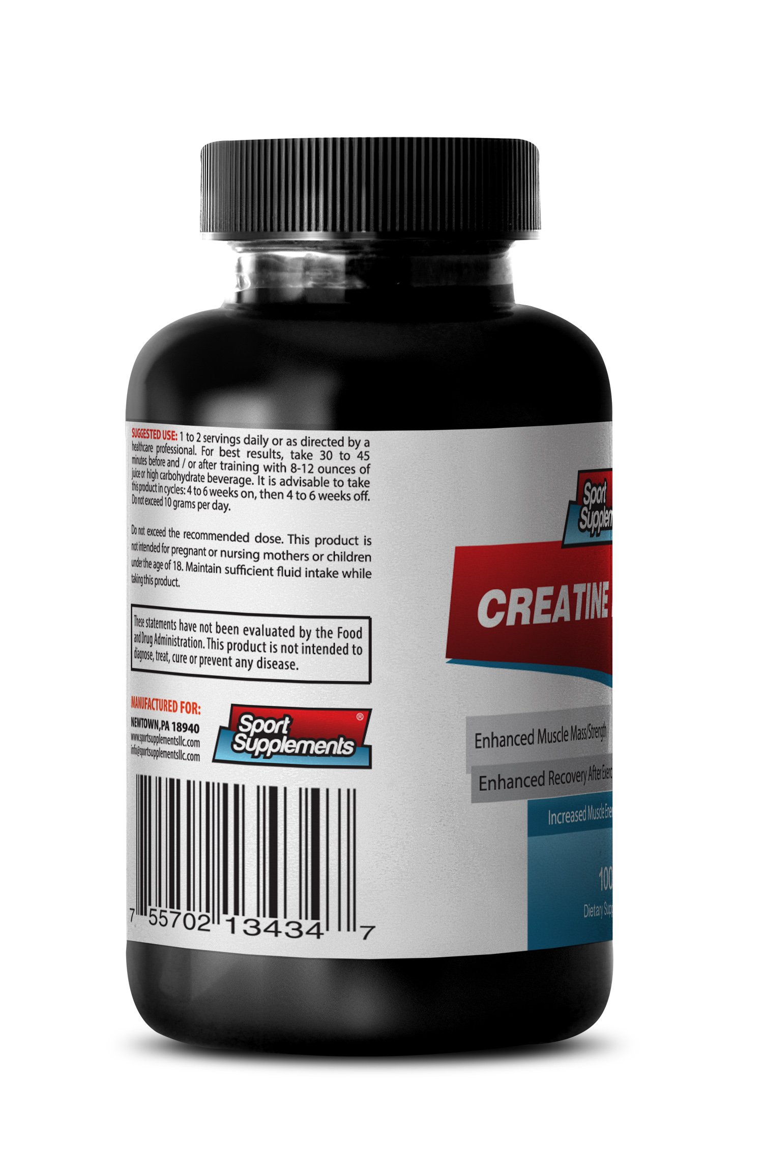 Best Creatine Powder 100mg - Premium Creatine Supplement for Muscle Growth & Performance Boost - Gym, Workout & Bodybuilding Essential (1 Bottle)