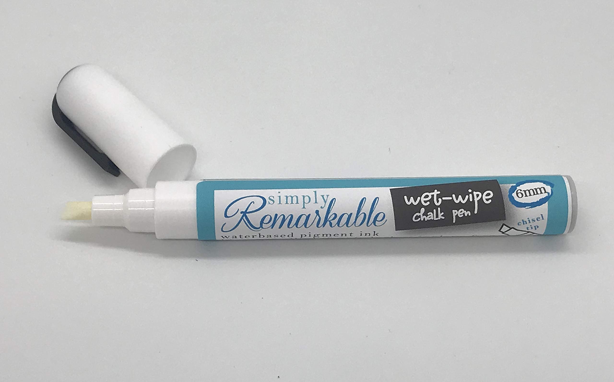6mm Wet Wipe Chalk Marker with Chisel Tip - Versatile Whiteboard & Glass Marker for Restaurants, Cafes, Retail Signs, and Event Planning