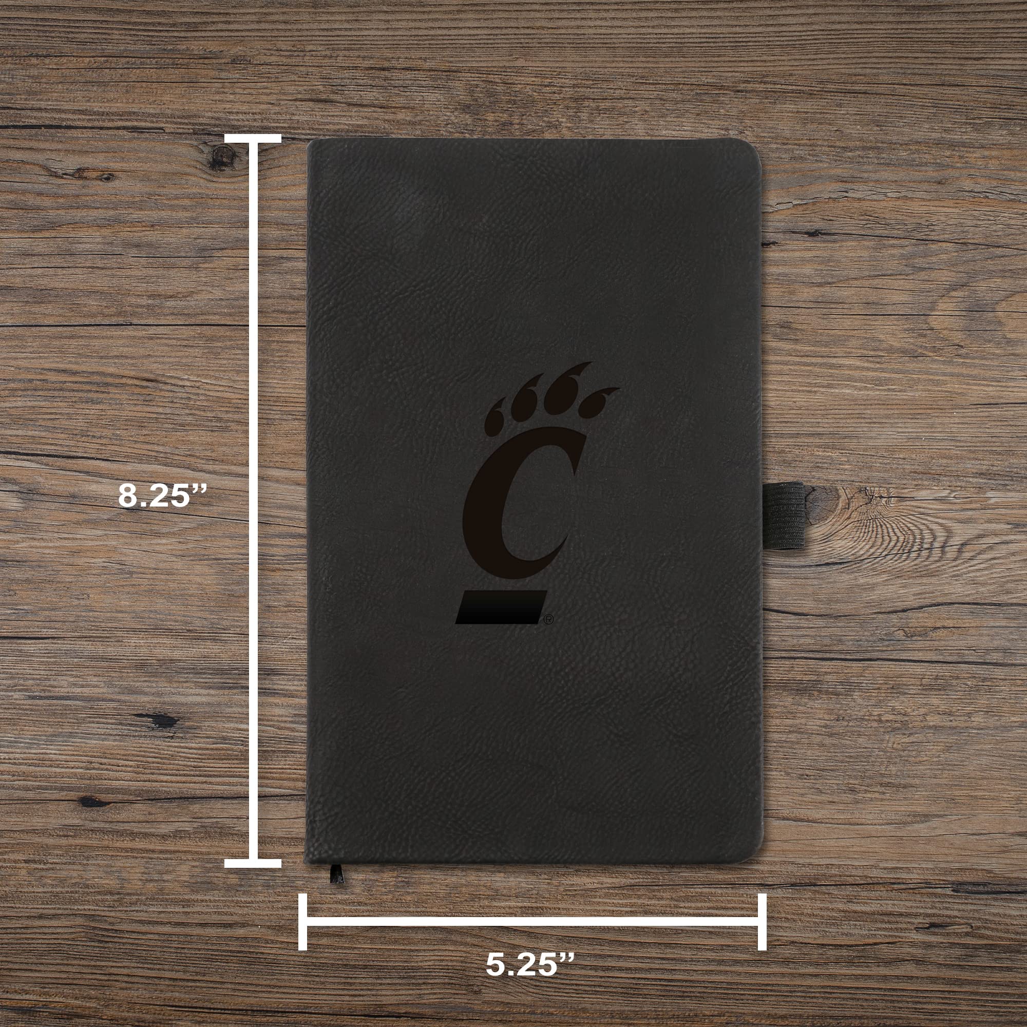 NCAA Cincinnati Bearcats Black Laser Engraved Small Notepad Journal - 8.25